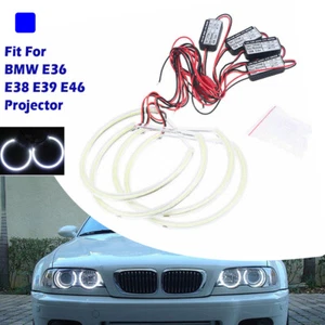 Luz LED COB ojo de ángel halo para BMW E46 E39 E38 E36 blanca serie 3 5 7 - Imagen 1 de 6