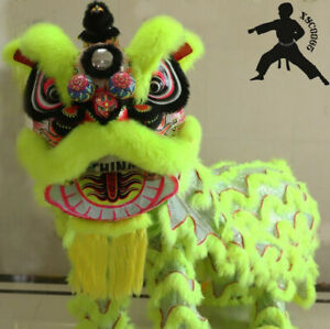 Chinese Kung Fu Foshan Lion Dance Mascot Costume Two Adult Lion Dancing