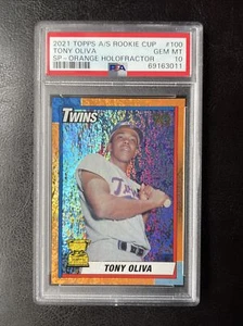 2021 Topps All Star Rookie Cup #100 Tony Oliva SP Orange Holofractor /25 PSA 10 - Picture 1 of 2
