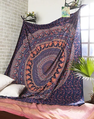 Mandala Tapestry Indian Wall Hanging Decor Bohemian Hippie Twin Bedspread Throw - Image 1 of 4