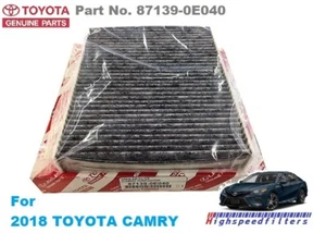 OEM Genuine CHARCOAL CABIN AIR FILTER For 2018 2019 2020 2021 -2025 TOYOTA CAMRY - Picture 1 of 2
