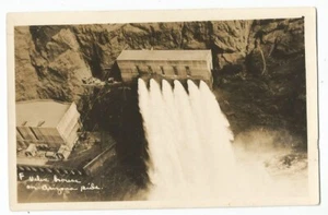 Postal AZ Arizona década 1930 RPPC, casa de válvulas de presa Hoover - Imagen 1 de 2