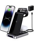 Wireless Charger Dock Charging Station 3 in 1 For Apple Watch iPhone 14 13 12 XS