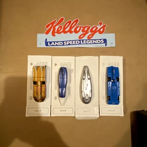 Lledo Kellogg's Land Speed Record Complete Set Of Cars with Original Posters - Picture 1 of 2