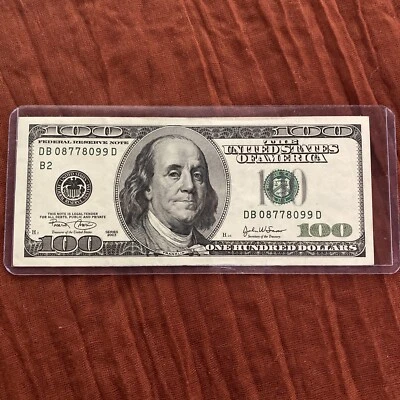 2003 $100.00 One Hundred Dollar Bill, Federal Reserve Note, Big Head, Crisp. - Image 1 of 3