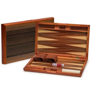 "Juego de backgammon con incrustaciones de madera, ""Pasadena"" - 15" - Imagen 1 de 9