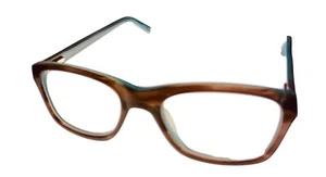Jones New York Petite Plastic Rectangle Eyewear Frame, Brown Blue J221 . 48mm - Picture 1 of 9