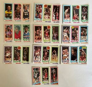 1980-81 Topps Basketball 10 Card Lot (Erving, Archibald, Issel)