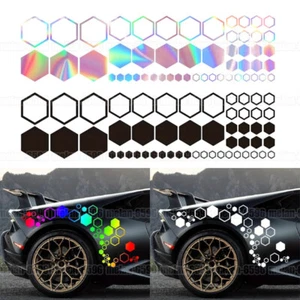 Car Side Body Honeycomb Vinyl Decal Sticker DIY Graphics Hexagonal Decor - Picture 1 of 11