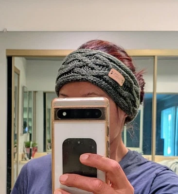 Diadema forrada irlandesa tradicional tejida a mano Irlanda Islas Aran Donegal tejida cálida Foto 1 de 4