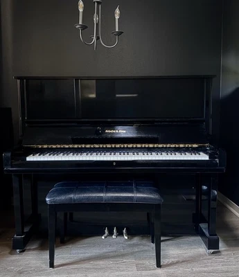 "Piano vertical Schafer & Sons vS52 52"" ébano pulido usado con banco" Foto 1 de 4