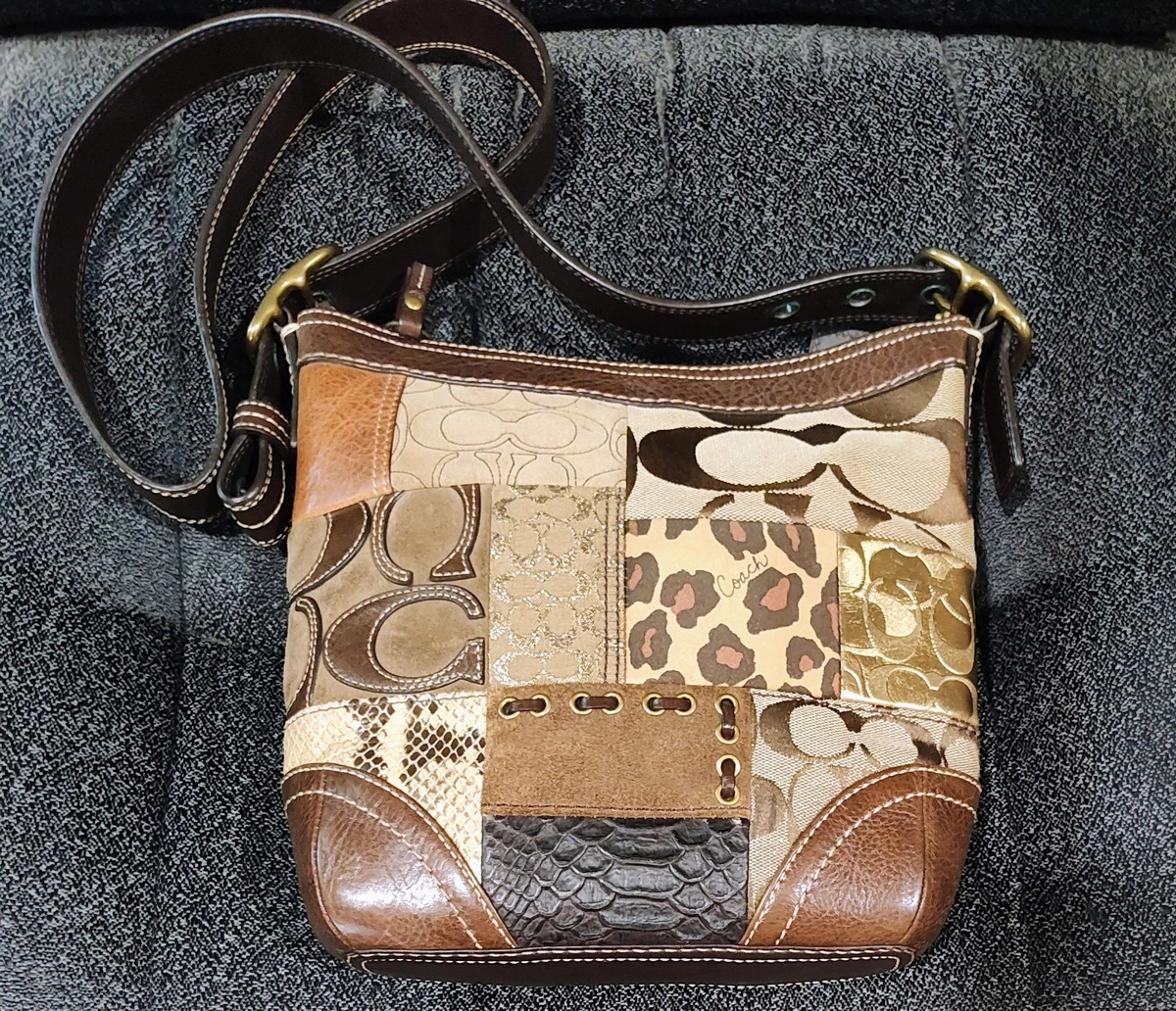Coach Patchwork Shoulder Bag Patent Bags & Handbags for Women for