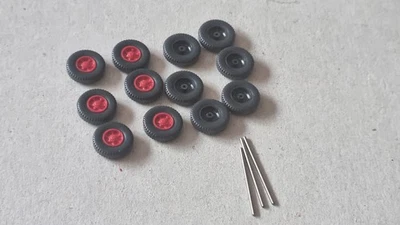 Lot 464 Konvolut 6 Räder 12mm von Wiking in 1:87 z.T. Trilex Felgen aus Sammlung - Bild 1 von 3