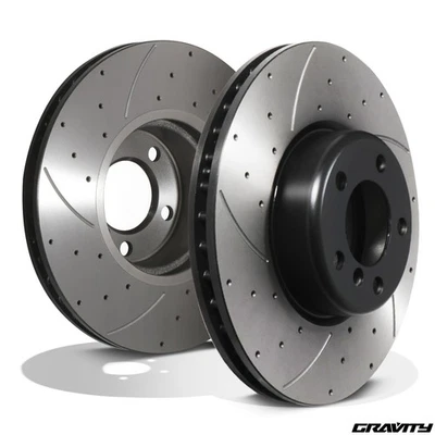 DISCOS DE FRENO RANURADOS PERFORADOS DELANTEROS 345mm PARA BMW SERIE 4 435i 440i F32 F33 13-20 - Imagen 1 de 4