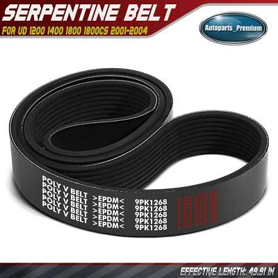 Cinturón serpentino ventilador y alternador 49,91 pulgadas para UD 1200 1400 1800 2001-2004 Foto 1 de 4