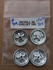 RUEDAS DE STOCK REVELL 66 SHELBY GT 350 ¡NUEVAS! 1/24 #909 - Imagen 1 de 1