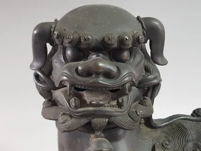 Chinese Qing Dynasty Buddhist Lion-shaped Bronze Statue D:41cm - Image 1 of 4