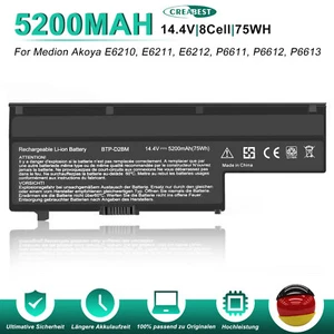 14.4V BTP-D2BM BTP-CMBM Für Medion Akoya P6619 E6212 E6211 P6612 P6611 P6620 - Afbeelding 1 van 13