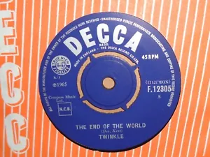 Twinkle - The End Of The World Decca 45 - Imagen 1 de 2