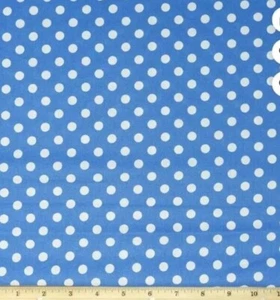 Waverly Blue  Big dots  Print Cotton Fabric 1 and 1/2 Yards - Picture 1 of 4