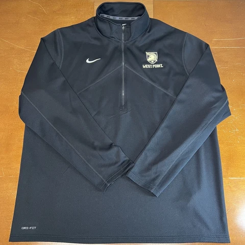 Army Black Knights Sweatshirt Mens 2XL Black 1/4 Zip Long Sleeve Nike Dri Fit Cover