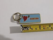 Vintage Key Chain Keychain Key Ring I Love U Manitoba Canada Metal