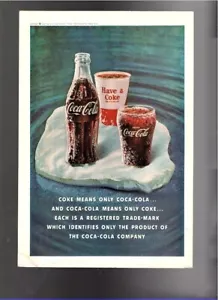 1960 COKE AD--Coke means Coca Cola--FREE SHIPPING - Picture 1 of 1