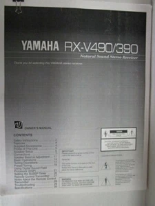 Original Yamaha RX-V490/390 Receiver Owners Manual LOOSE PAGES NO BINDER -E7K - Picture 1 of 3