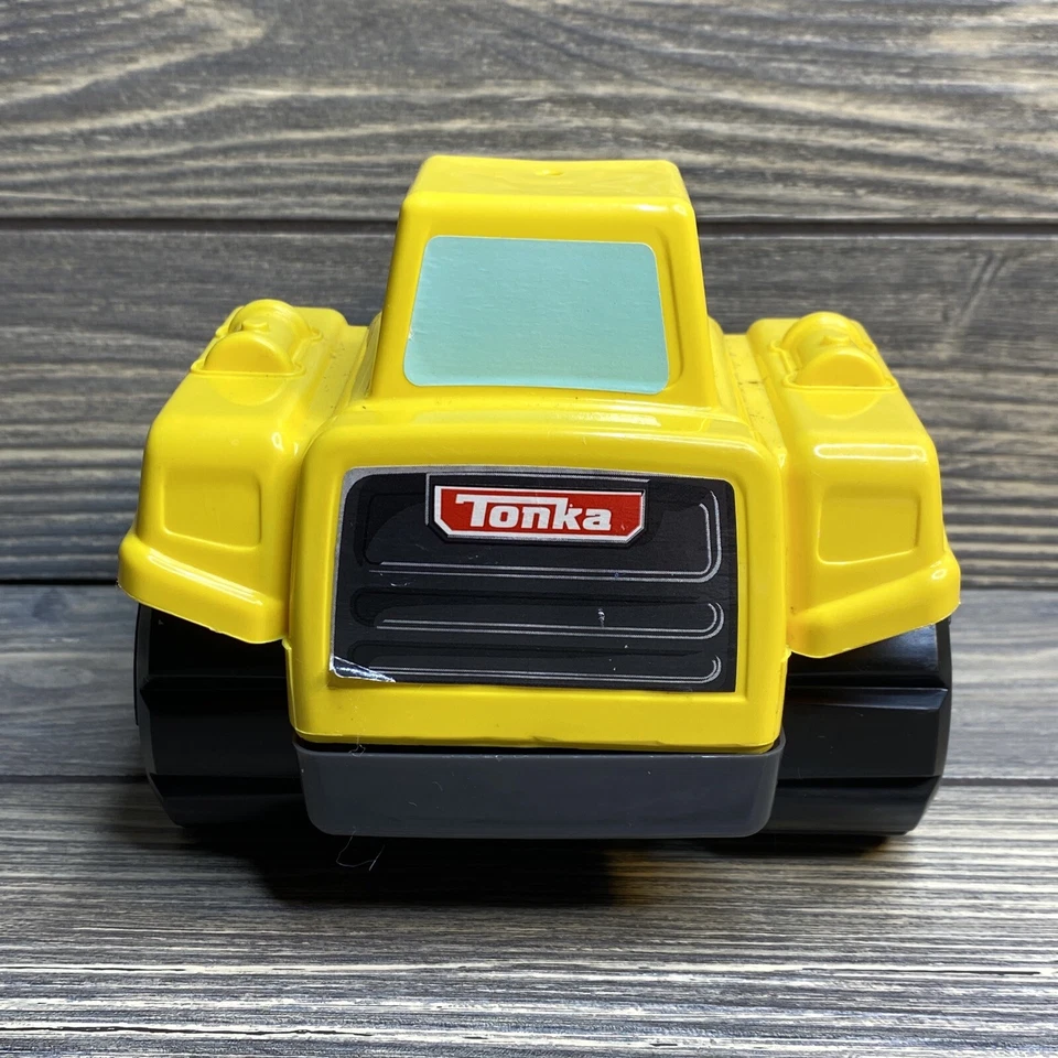 Tonka Amloid Kids At Work Yellow Gray Black Plastic Construction Tractor Vehicle - Image 1 of 4