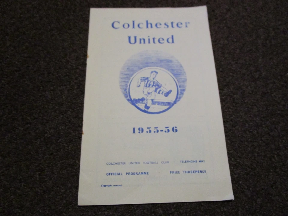 COLCHESTER UNITED  v  GILLINGHAM 1955/6  SEPTEMBER 29th - Image 1 of 1