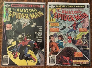 SET 2 COMICBÜCHER ~ ERSTAUNLICHER SPIDER MAN #194 - ERSTE SCHWARZE KATZE ~ #195 FINISH SCHWARZE KATZE - Bild 1 von 21