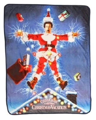 Nueva manta polar de vacaciones de Navidad de felpa Clark Griswold luces de película Foto 1 de 3