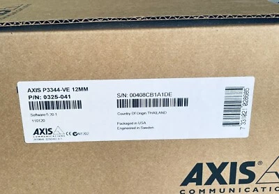 Axis P3344-VE 12MM Fixed Dome Network Ip Security Surveillance Camera 0325-041 - Image 1 of 4