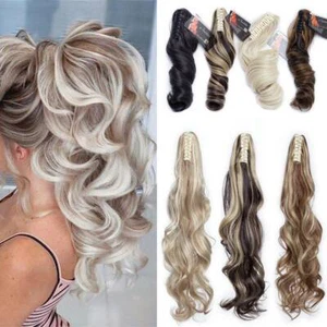 Extensiones de cabello cola de caballo con clip de mandíbula gruesa de EE. UU. - Imagen 1 de 44