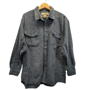 Moose Creek Flannel Shirt Mens XL Blue White Check Up Long Sleeve Heavy Shacket - Picture 1 of 6