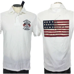 NWT Polo Ralph Lauren Americana Shirt S White USA Flag Pony RLPC Mens $145 - Picture 1 of 8