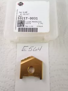 1 NEUER 31/32 ZOLL VERBÜNDETER SPATENBOHRER-EINSATZ 1021T-0031. AMEC #A HP. TiN {E564} - Bild 1 von 3