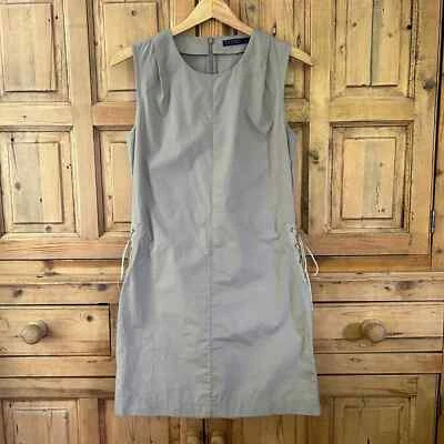 Vestido Vesta AllSaints EE. UU. 2 / REINO UNIDO 6 Algodón Ligero Con Cordones Tanque Gris Topo Foto 1 de 4