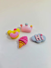 Assorted Resin Sweets Art Ornament Icecream Donut Crown Funny With Stickers