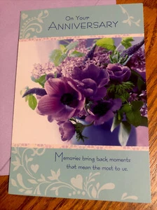 On Your Anniversary 5”x7” Hallmark Greeting Card Happy Anniversary - Picture 1 of 6