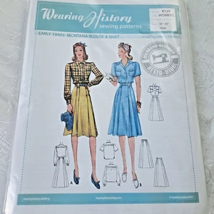 40er Jahre "Wearing History" Damen R129 Montana Bluse und Rock Muster - Bild 1 von 5