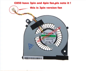 For Toshiba C855 C870 C875 L850 L850D L855 L870 L870D L875 CPU Cooling Fan 3pin - Picture 1 of 3