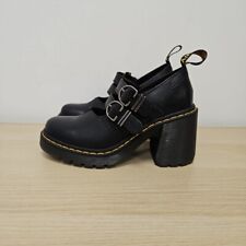Dr Martens Eviee Sendal Chunky Mary Jane High Heeled Platform Black Boots Uk 5