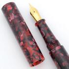Ranga 4NC Acrylic Fountain Pen - Red Cracked Ice, Choice of JoWo Nibs (New)