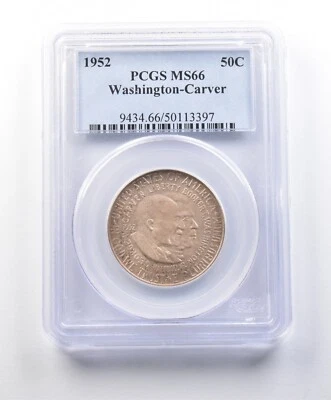 1952 Washington-Carver Commemorative Half Dollar MS66 PCGS *5443 - Image 1 of 3