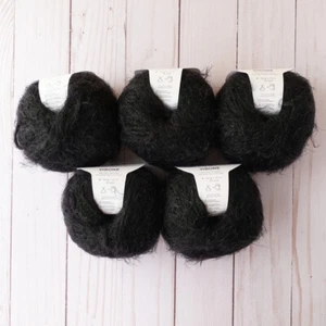 Laines du Nord Visione ~ 5 Stück ~ #10 schwarz ~ Chainette ~ samtig weich ~ pelzig - Bild 1 von 4