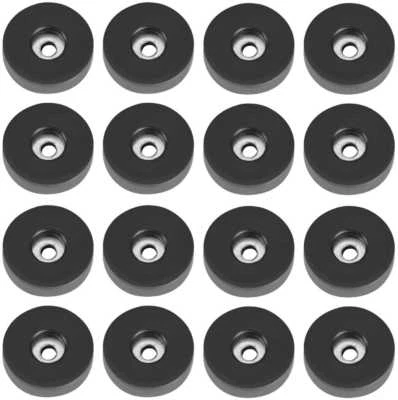 16 Gummifüße Ø 38 x 10 mm Stahleinlage Adam Hall 4906 Gerätefuß Möbelfüße Gummi