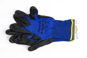 A-GLOV Safety Gloves Nylon PU & Breathable Foam Nitrile Palm Coating EN388 EN420 - Picture 1 of 16