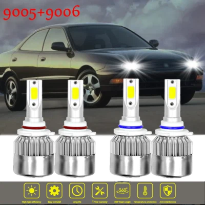 6000K Front LED Headlight Bulbs For Acura Integra 1994-2001 High & Low Beam - Image 1 of 4