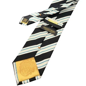 Donald Trump Signature Collection Krawatte blau gestreift weiß 100% Seide Krawatte - Bild 1 von 6